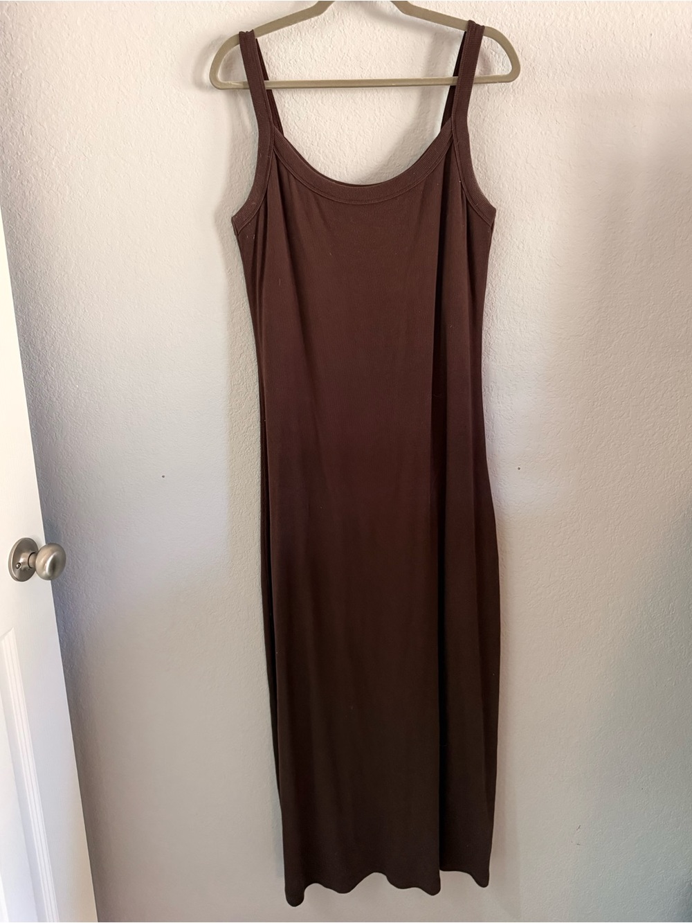 Abercrombie & Fitch Chocolate Brown Scoop Neck Maxi Dress XL Tall